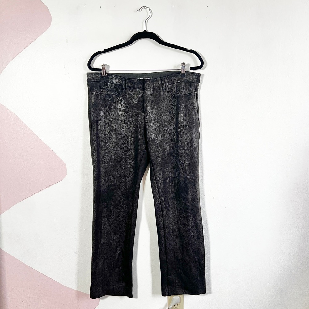 Equestrian‎ Black Snack Print Pants Women's Large Horse Riding Pants